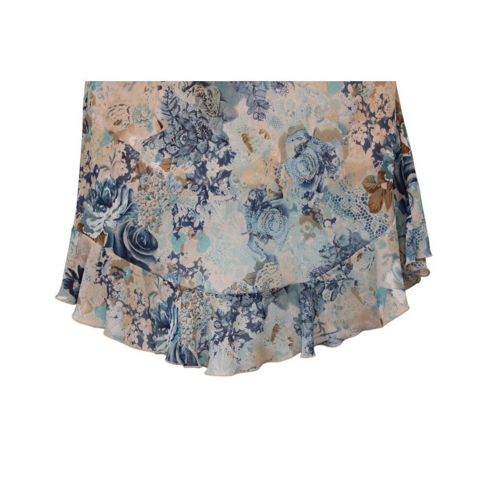 Vintage A Byer Skirt Size Large High Low Ruffle Floral 90s Y2K Grunge Retro Mesh - Picture 10 of 13